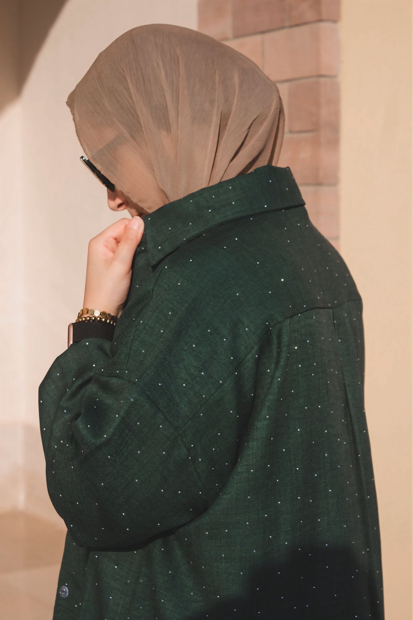 Glow Studded Shirt - Dark Teal