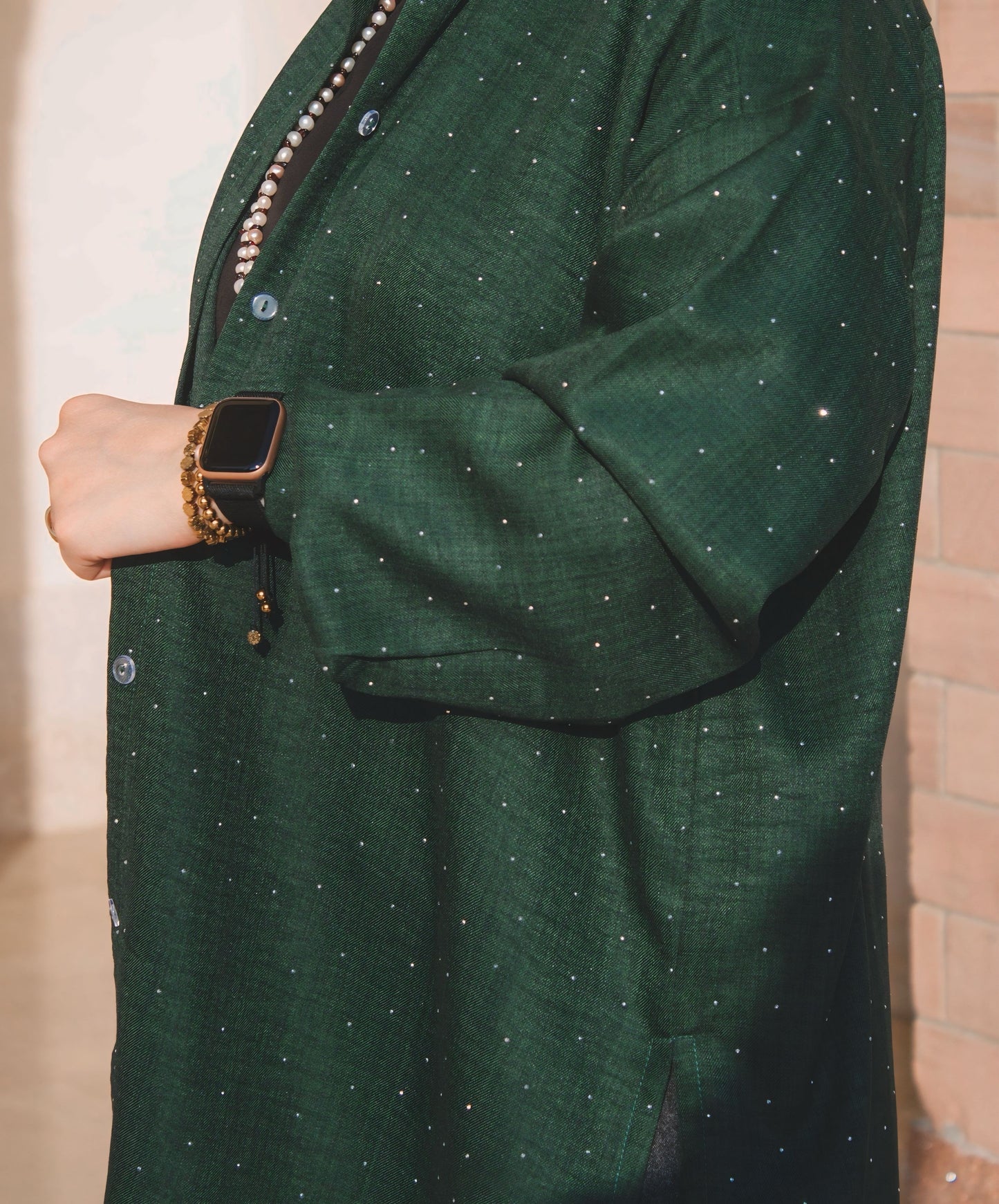 Glow Studded Shirt - Dark Teal