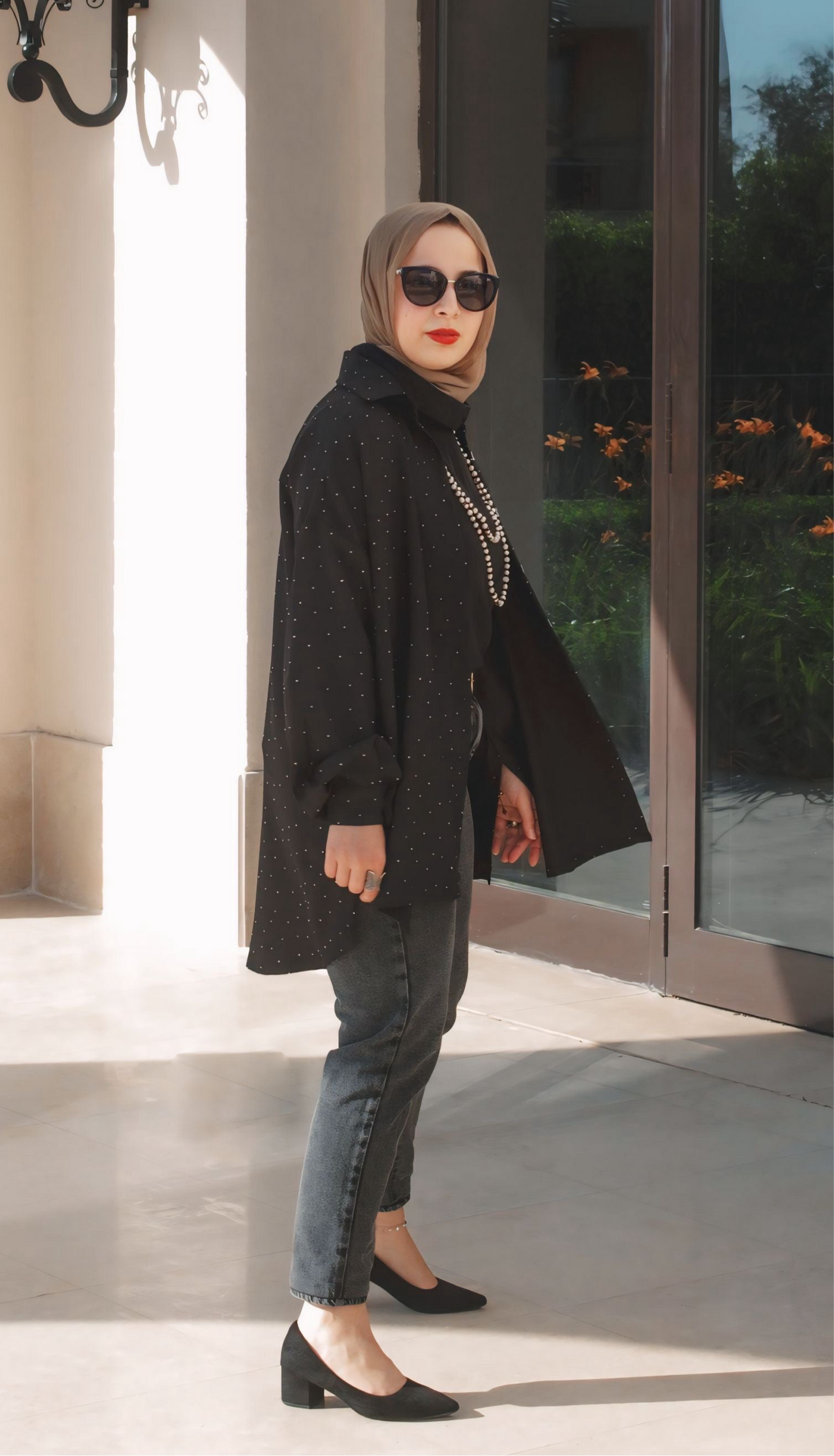 Glow Studded Shirt - Black