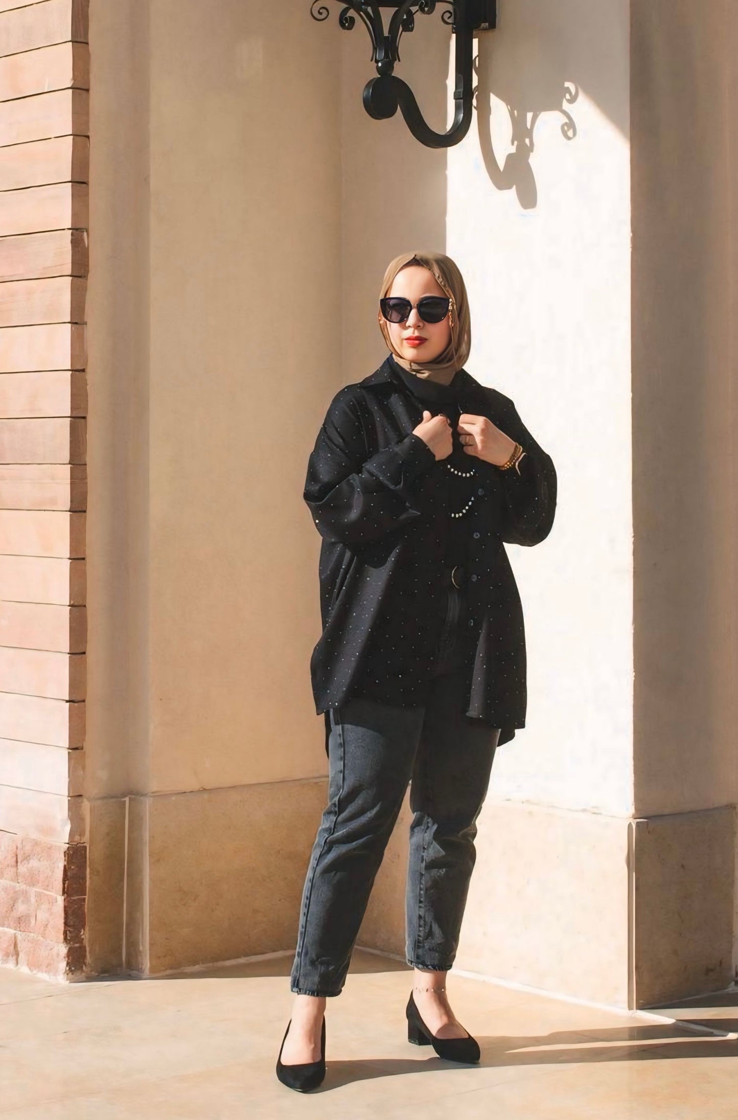Glow Studded Shirt - Black