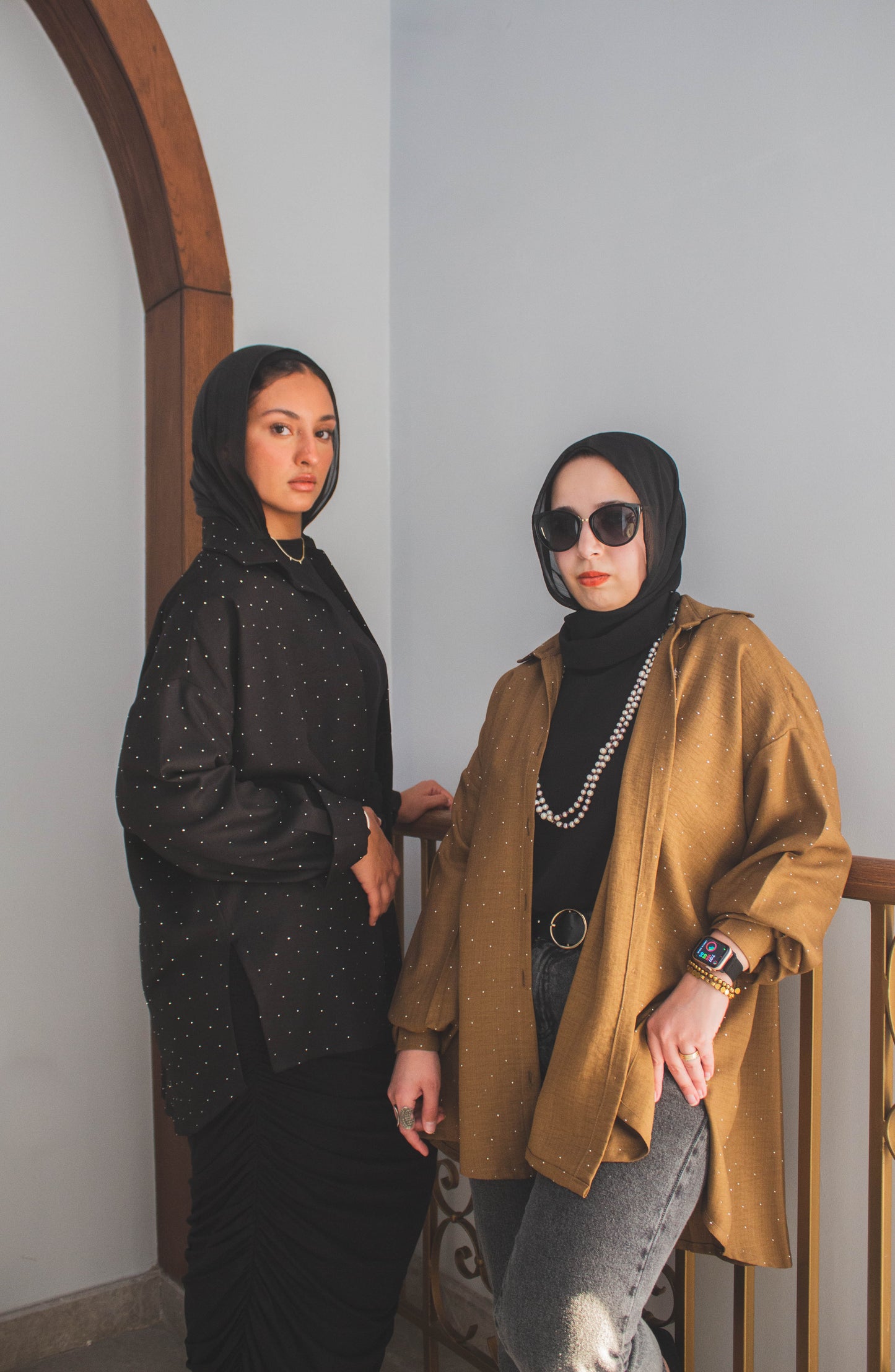 Glow Studded Shirt - Mocha