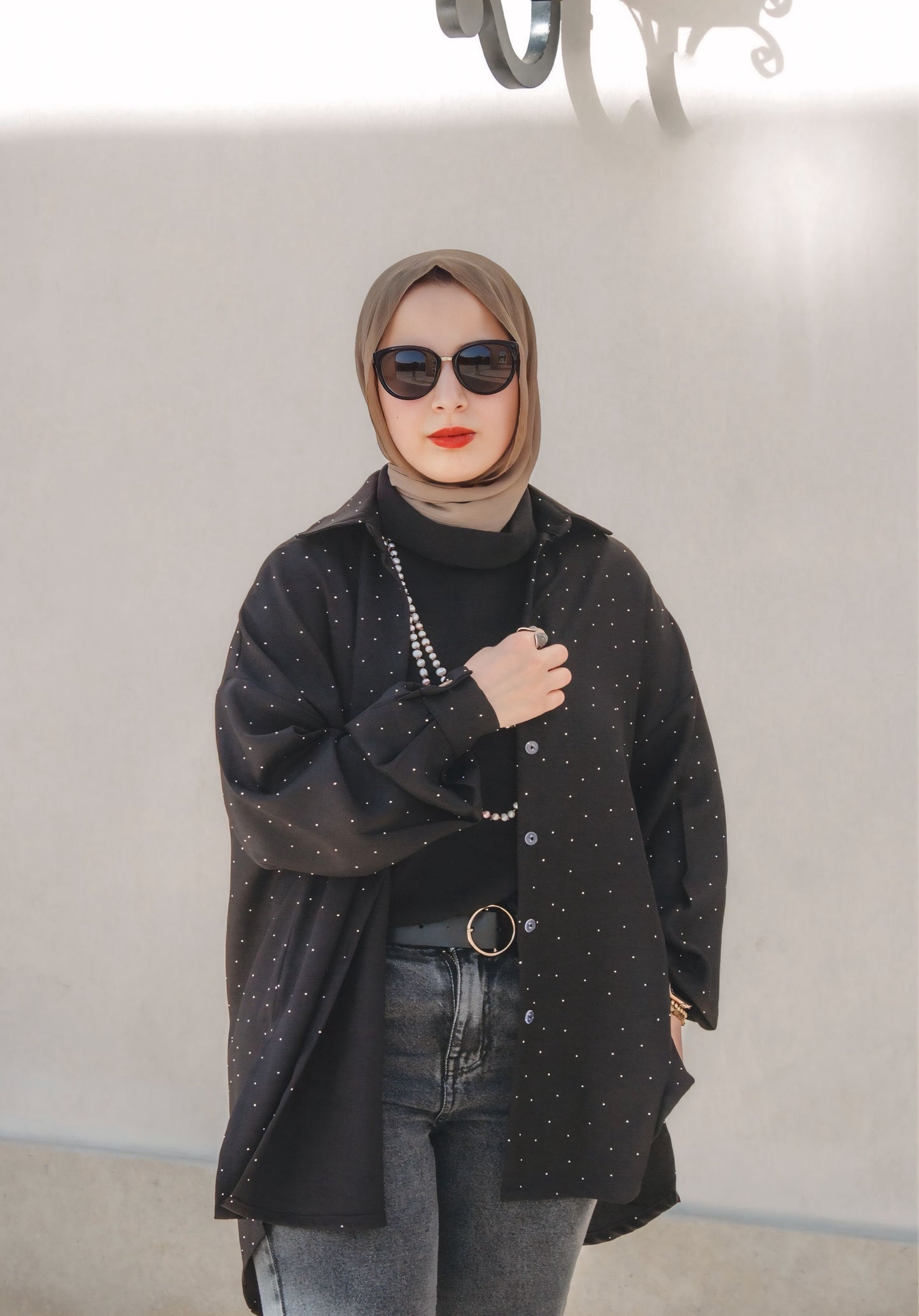 Glow Studded Shirt - Black