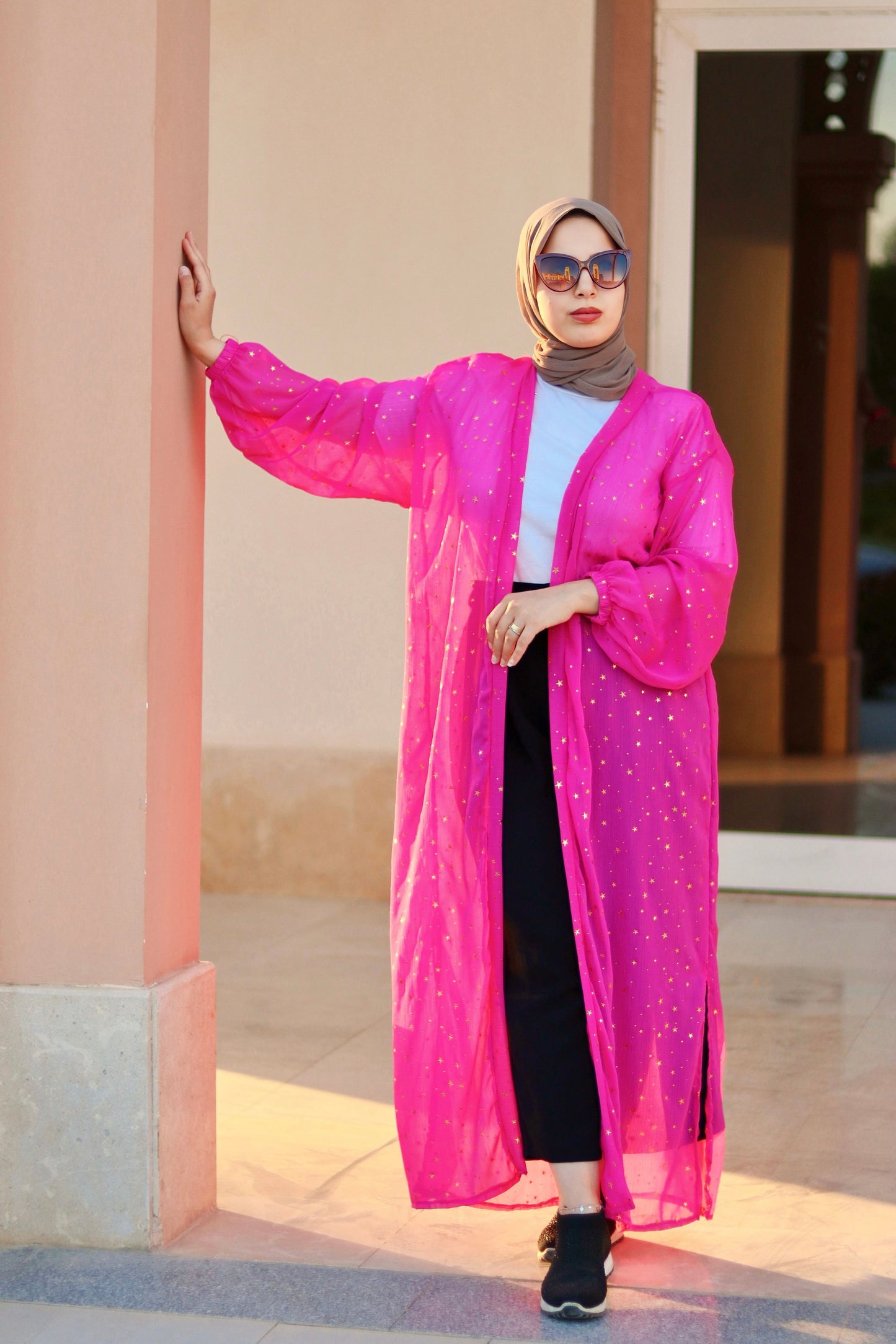 Hot Pink Stars Cardigan ✨
