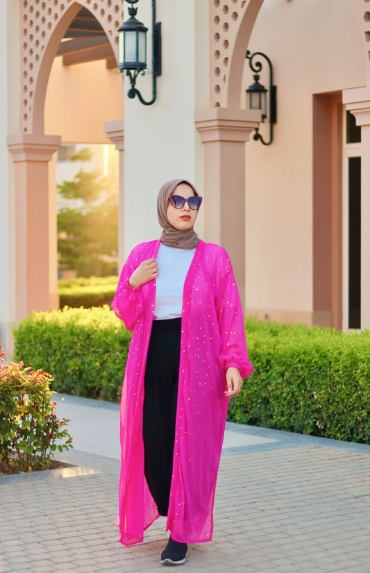 Hot Pink Stars Cardigan ✨